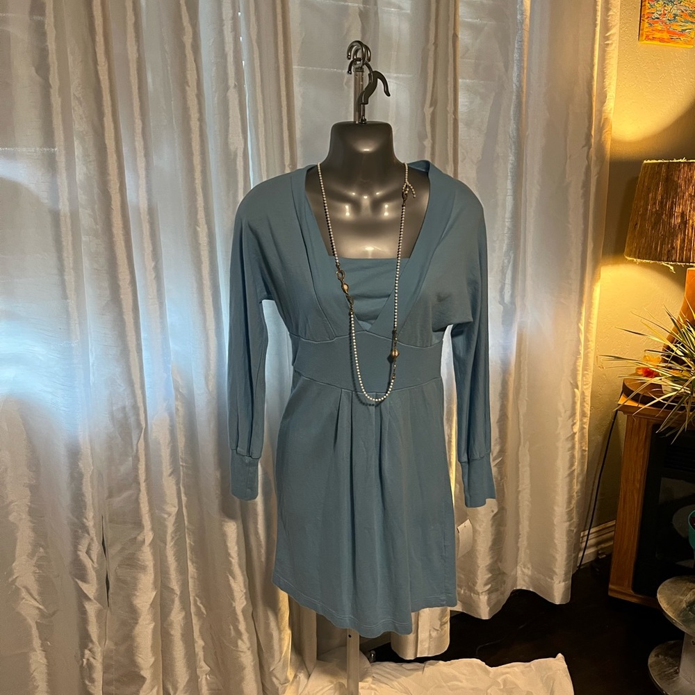 Womens knit dress. Periwinkle blue